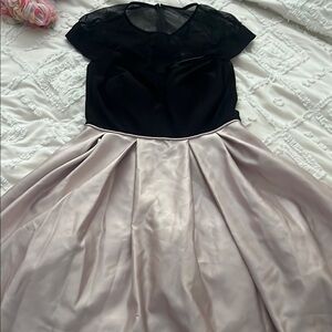 Betsy & Adam Black/ Pink Dress